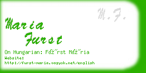 maria furst business card